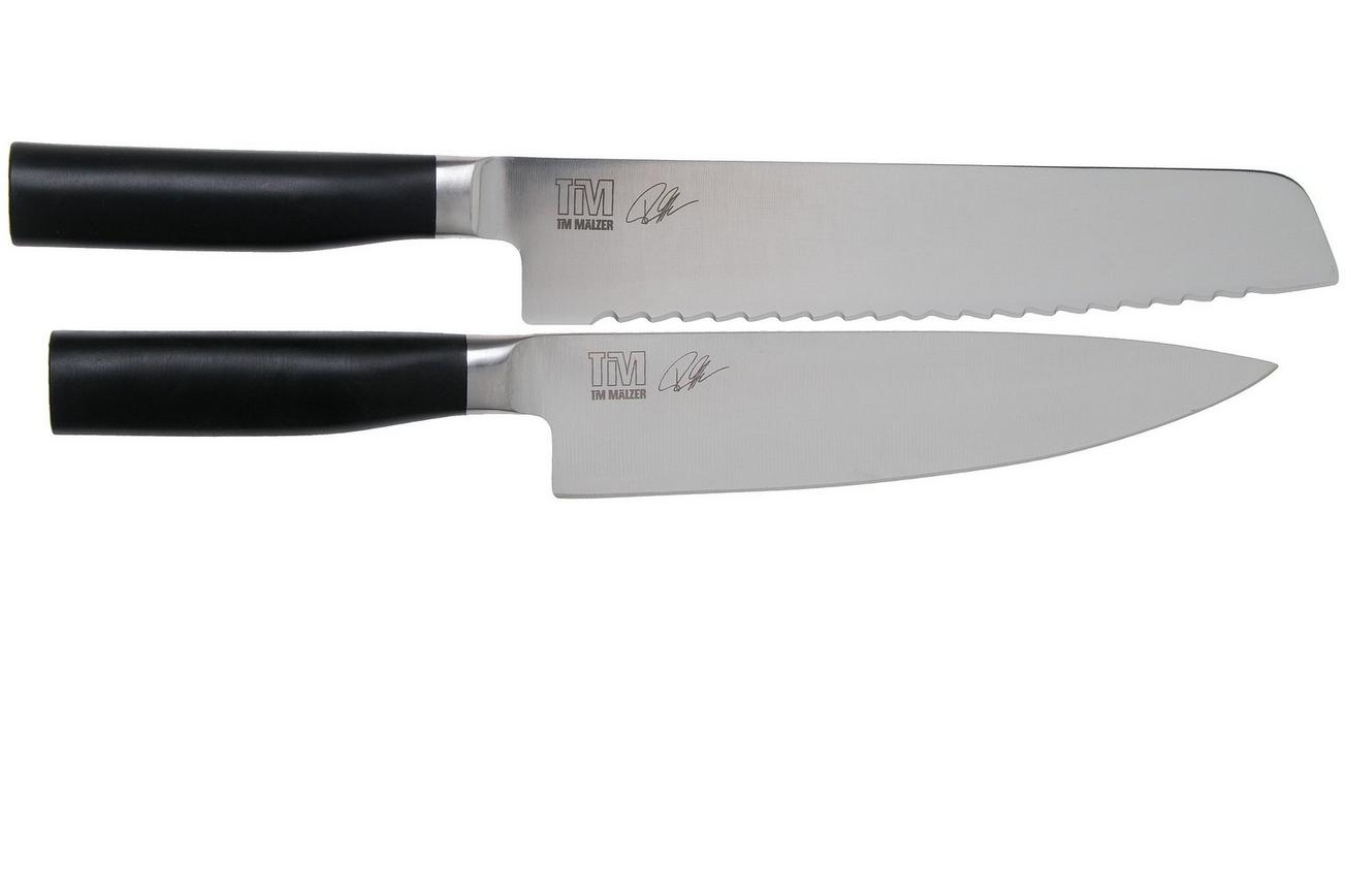 Kai Tim Malzer Kamagata Monster Set TMK-CB22, 2-delige messenset koksmes en broodmes   kookboek