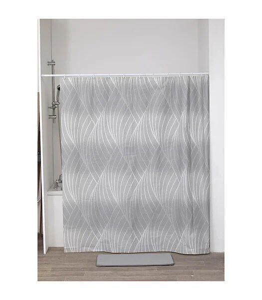 RIDEAU DE DOUCHE PLAZA 180X180CM 12 ANNEAUX BLANC