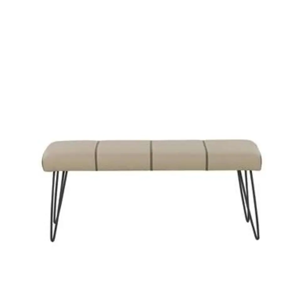 BETIN - Hocker - Beige - Kunstleer