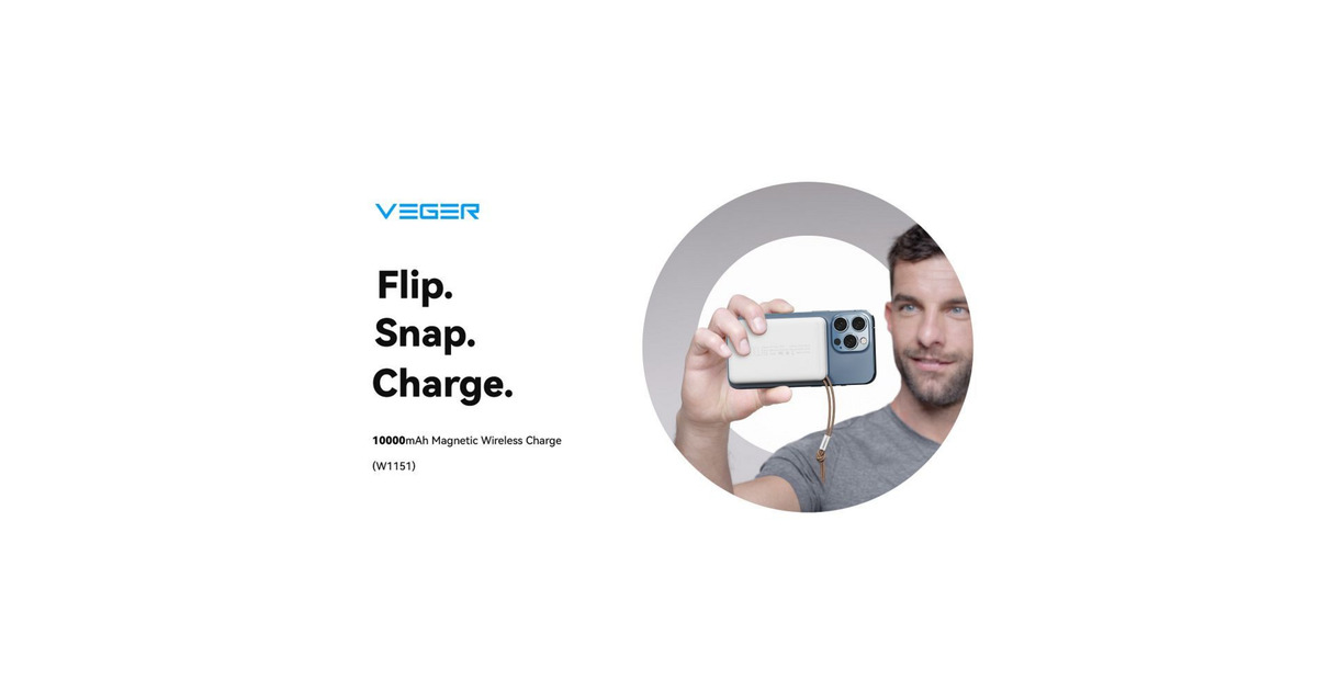 VEGERMagOn powerbank 10.000mAh  (Wit)