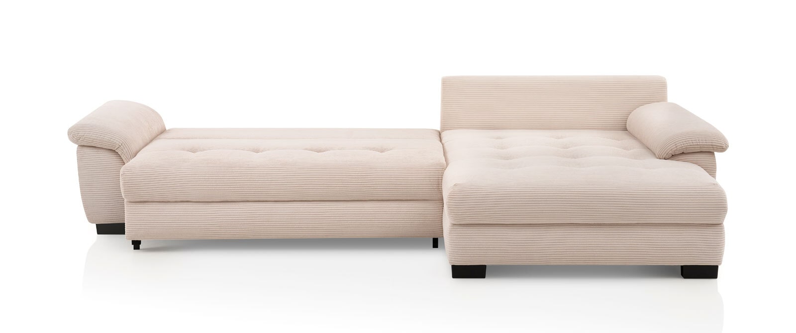 Ecksofa Daaden Cordbezug beige