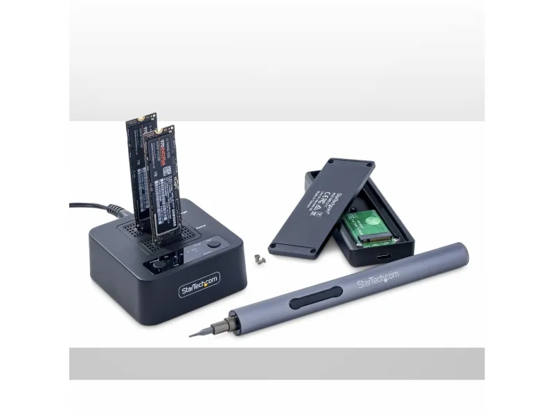 StarTech.com 1:1 Standalone M.2 NVMe Drive Duplicator and Dock - Solid state/harddisk-duplikator - 2 bays (PCIe (NVMe)) - TAA-kompatibel