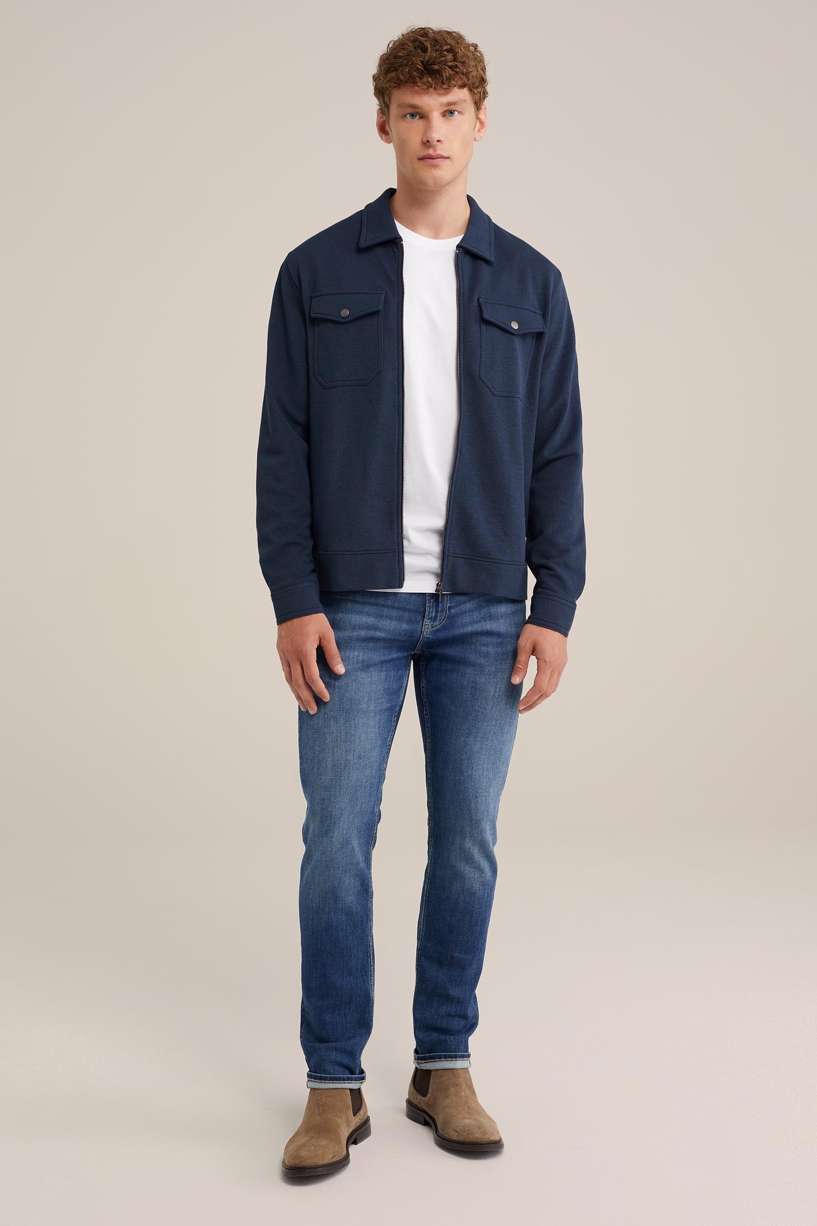 vest WE Fashion Donkerblauw