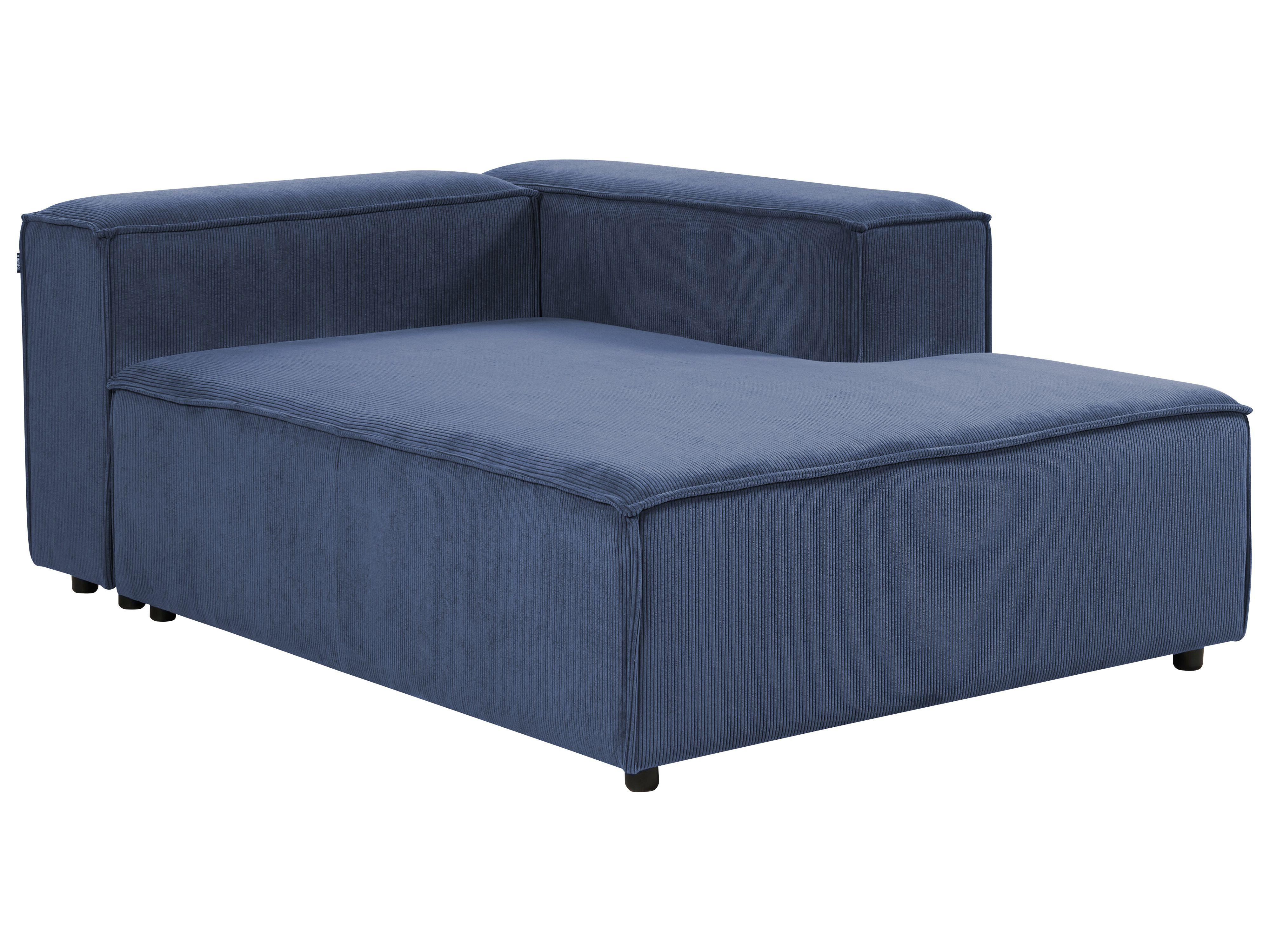 Linkszijdige chaise longue ARDAL Corduroy Donkerblauw