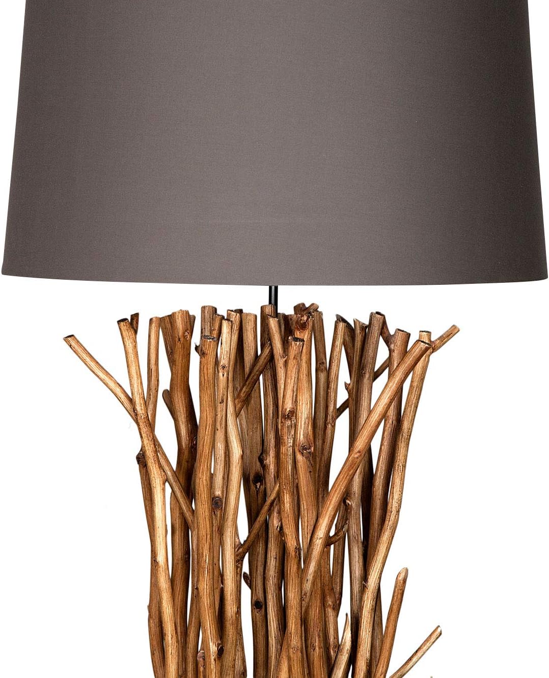 levandeo Lampe Stehlampe H175cm Holz Natur Grau Braun Holzlampe Unikat Treibholz Handarbeit Stehleuchte
