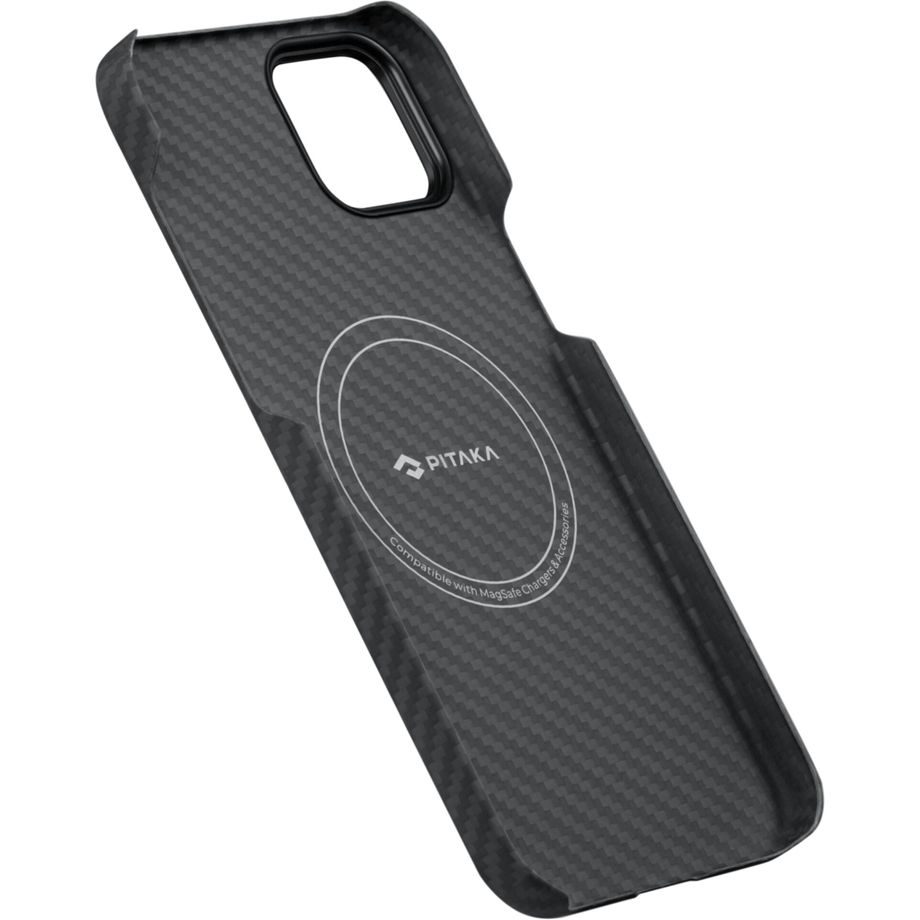 iPhone 14 MagEZ MagSafe Case 3 Aramid Schutzhülle (KI1401) - Schwarz / Grau (Carbon)