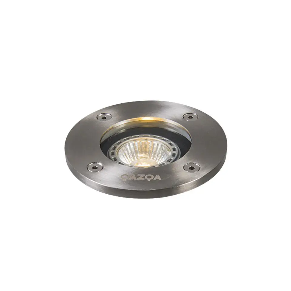 Qazqa grondspots basic zilverkleurig gu10