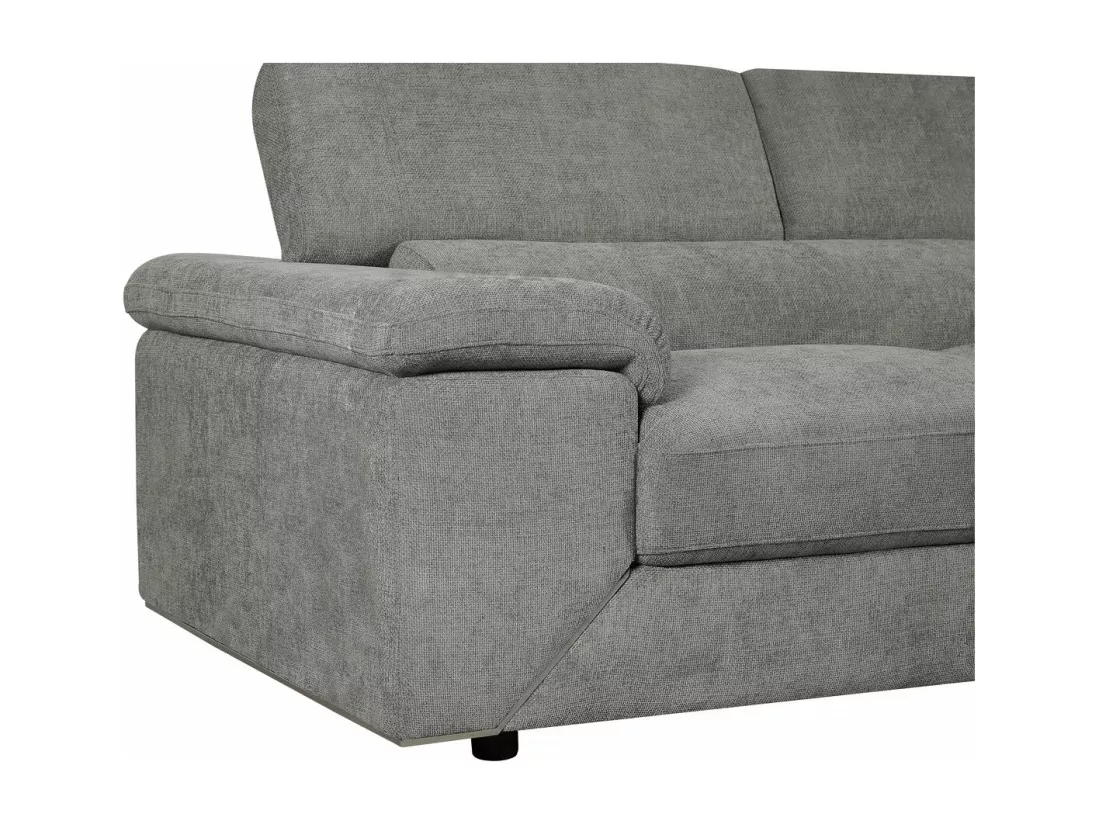 Canapé d'angle en tissu chenille 