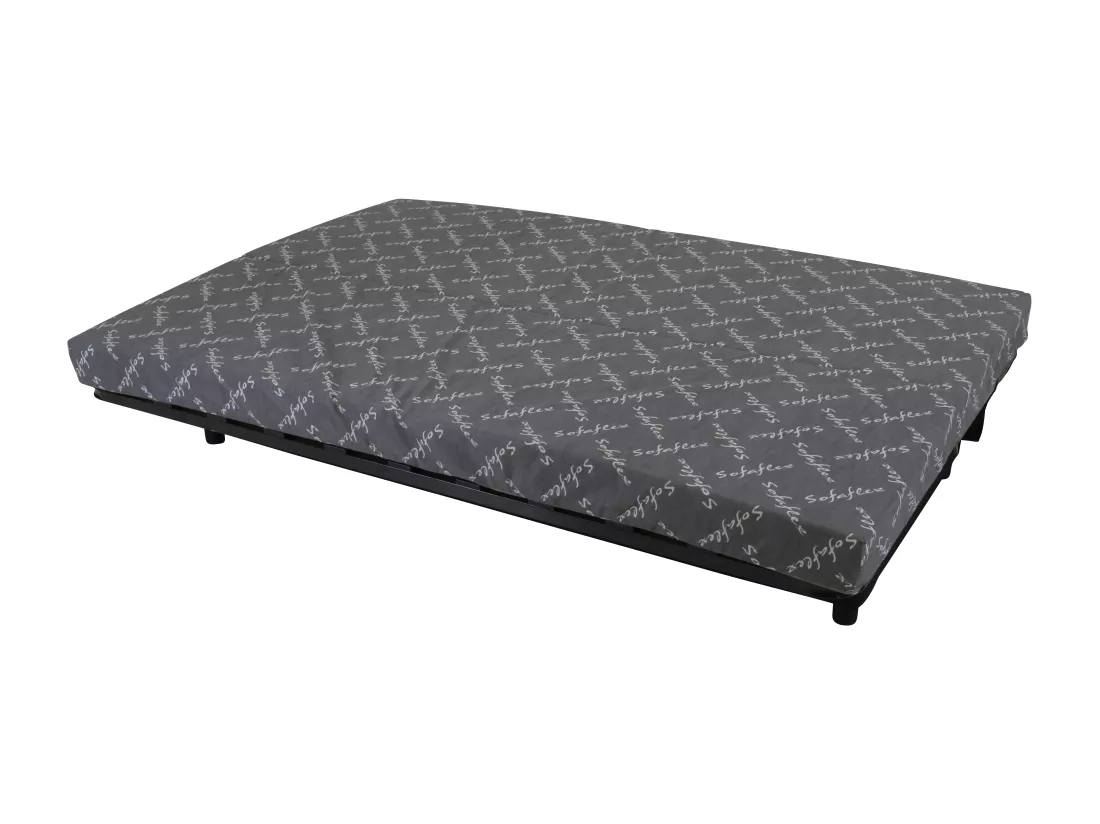 Canapé convertible clic-clac en tissu noir FARWEST III
