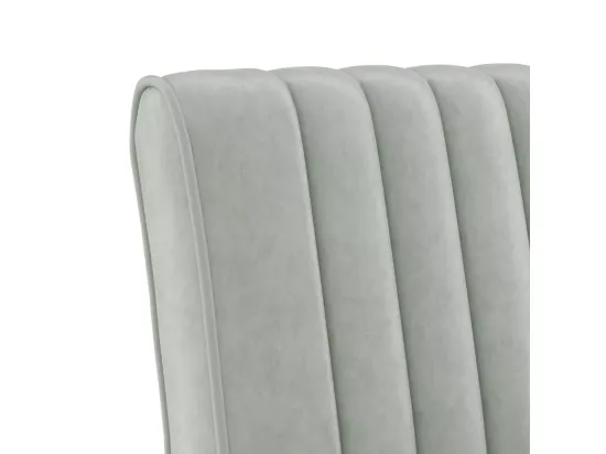 Fauteuil sans accoudoirs gris clair velours