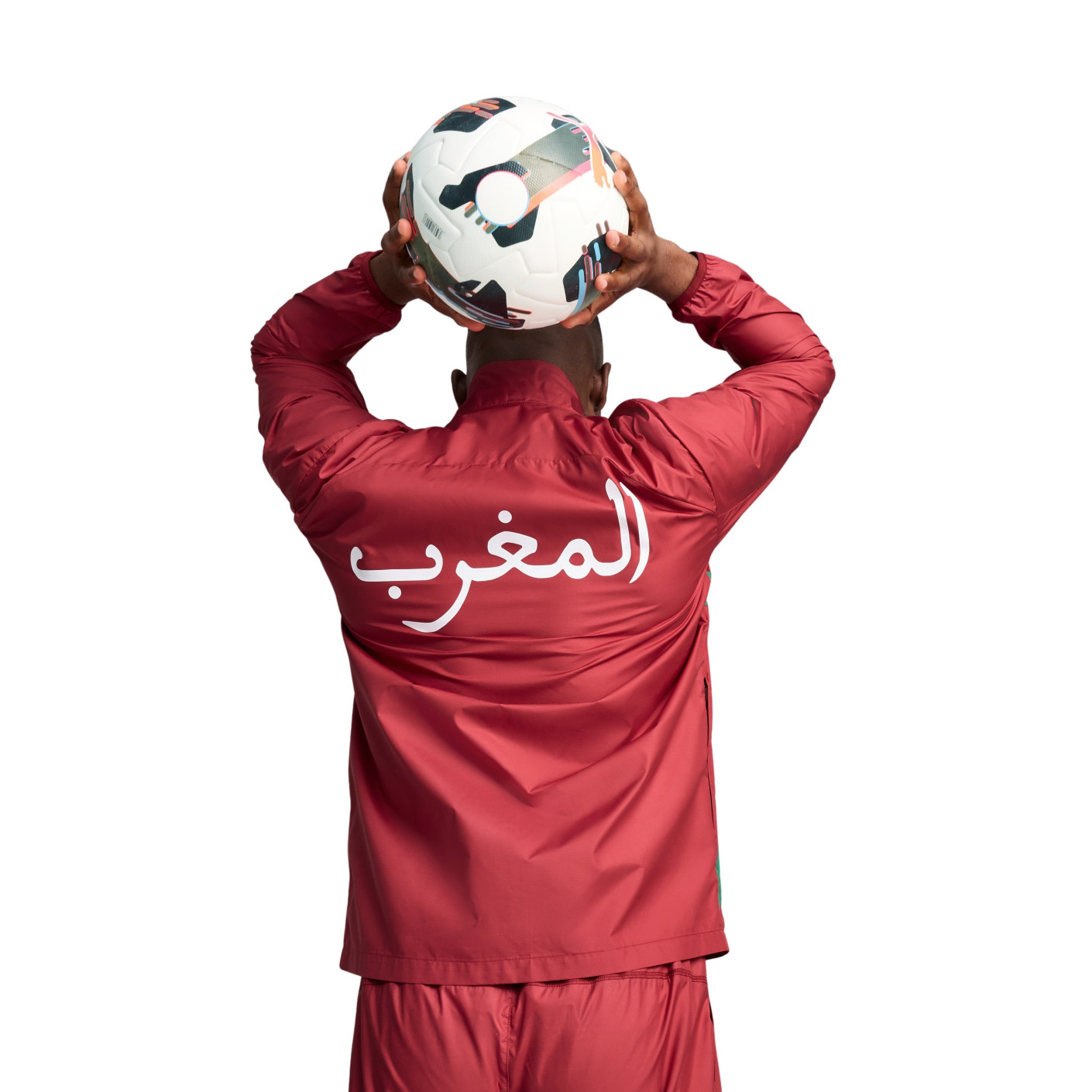 PUMA Marokko Pre-Match Trainingsjack Woven 2024-2026 Rood Groen
