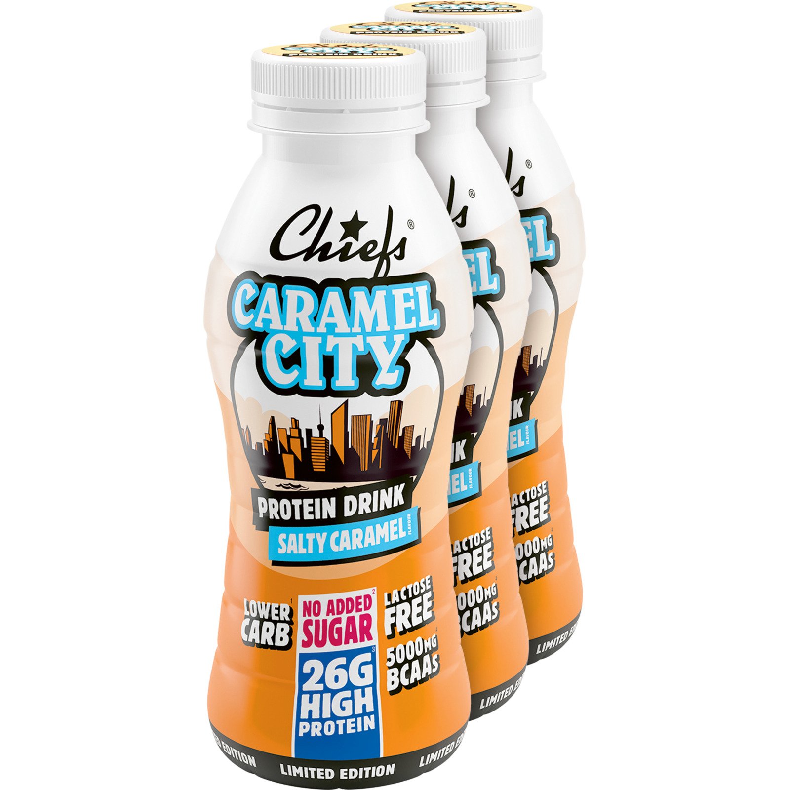 Chiefs Salty Caramel Milk Protein Drink 3 x 330 ml