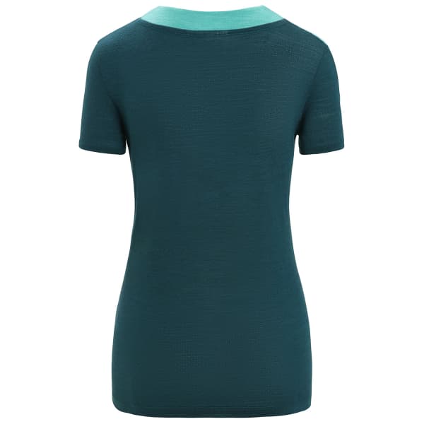 T-shirt randonnée ICEBREAKER MERINO W ZONEKNIT SS TEE FRESH HTHR/GREEN GLORY/CB