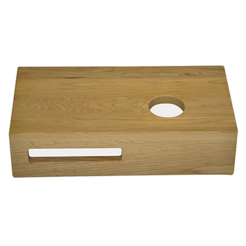 Marho Tarn wastafelblad toilet rechts 40 x 21 x 10 cm massief hout