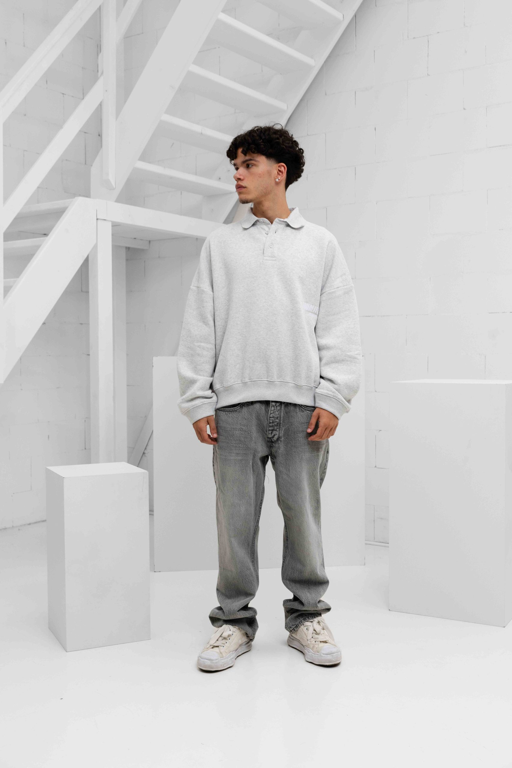 Equalité Elia Polo Sweater Heren Lichtgrijs