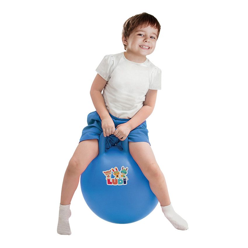 Ballon sauteur - Bleu - Doré