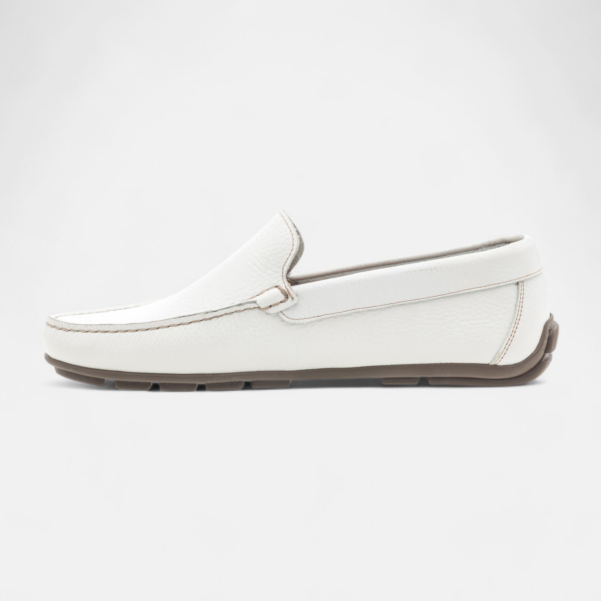 Mocassins Homme en cuir blanc