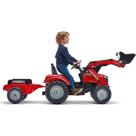 Falk Toys Massey Ferguson frontlæsser med vogn