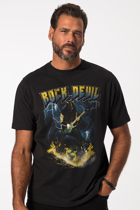 T-Shirt, Halbarm, Brust-Print, bis 8XL