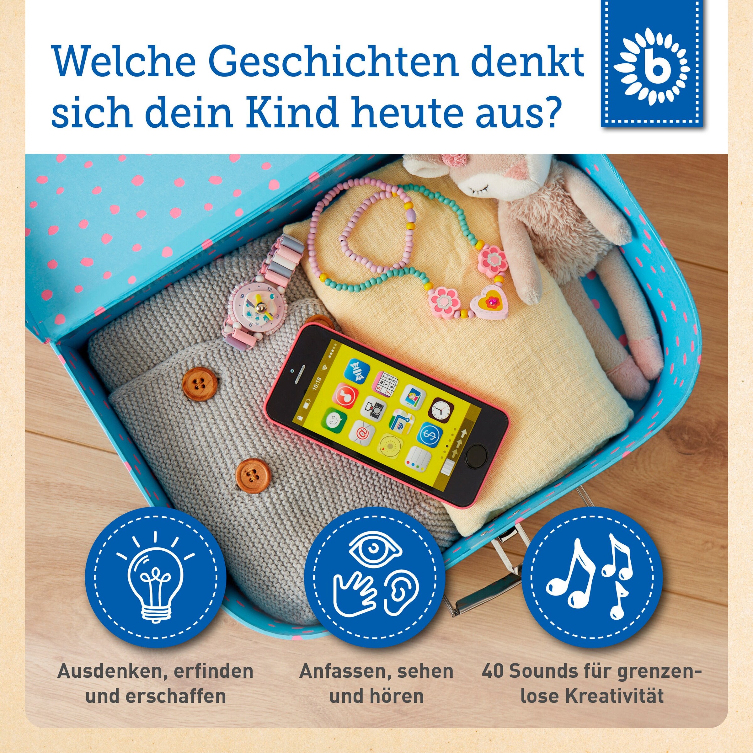 Bieco Lernspaß Kinder Smartphone Rosa