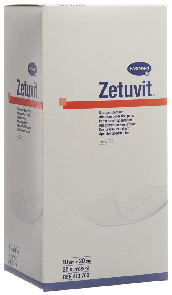 ZETUVIT Absorptionsverband<br>25 Stück, 10x20cm, steril