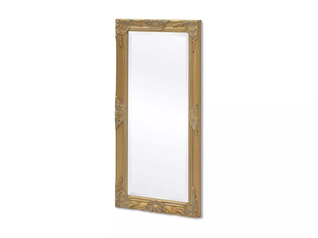 Miroir mural style baroque 100x50 cm Doré