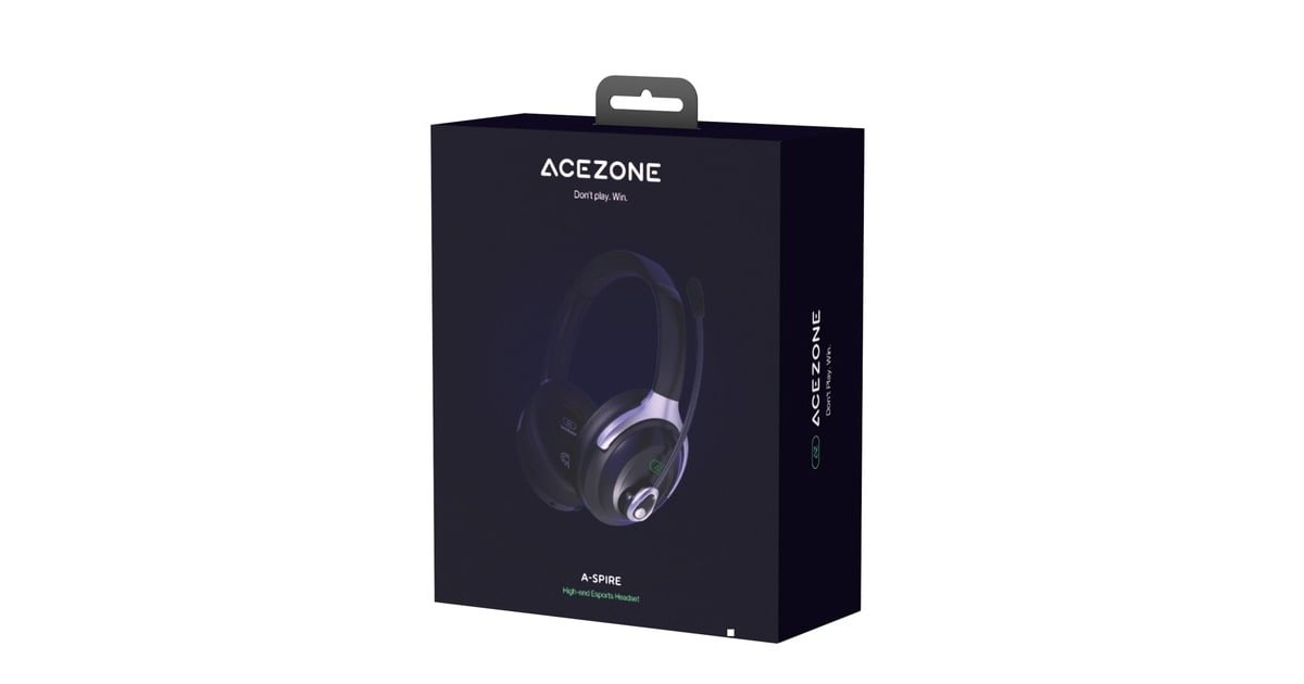 AceZoneA-Spire ANC  over-ear gaming headset  (Zwart/zilver, PC, PS4, PS5, Xbox Series X|S, Switch, Mobile)