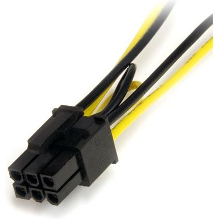 StarTech.com Câble adaptateur d'alimentation SATA vers carte vidéo PCI Express 6 broches de 15 cm