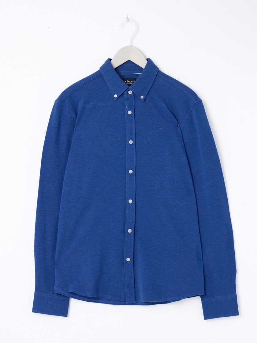 Dominique pique skjorte Mazarine Blue