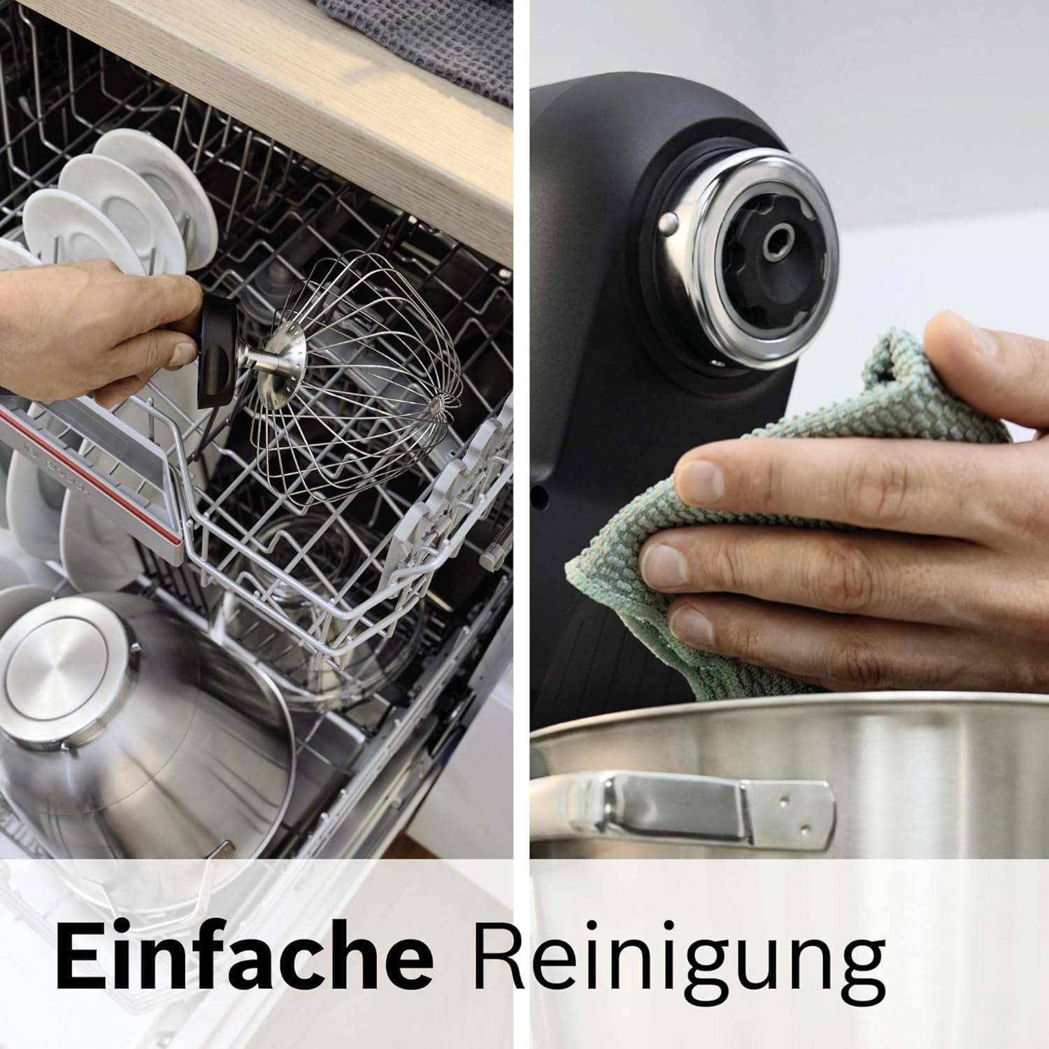 Bosch Küchenmaschine Serie 6, 2 Schüsseln 5,5 l (Edelstahl, Kunststoff), integr Waage, 7 Automatikprogramme, 7 Stufen, Planetenrührwerk, Knethaken/Rühr-/Silikonbesen spülmaschinenfest, MUMS6ZS18