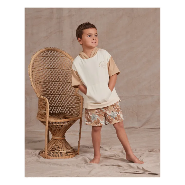 Rylee + Cru Short de Bain Fleuri | Camel