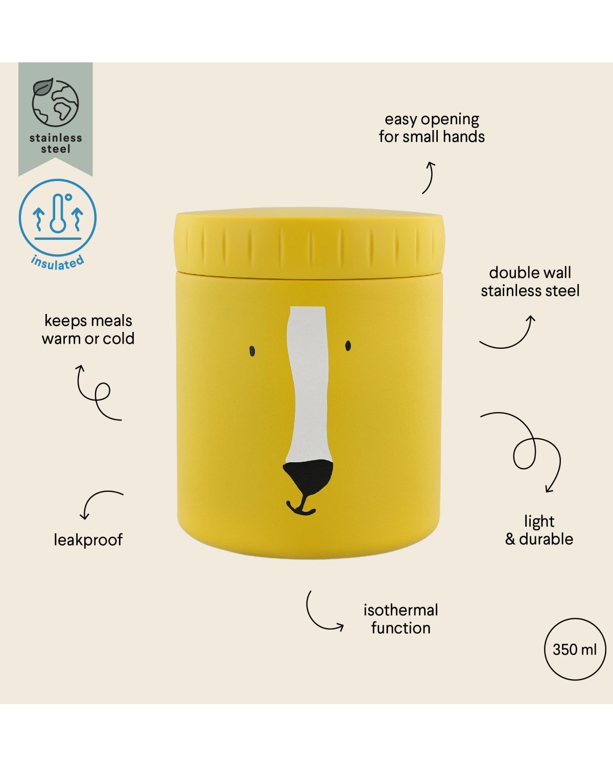 Drikke- og Mattermos – Rustfritt stål | 350ml