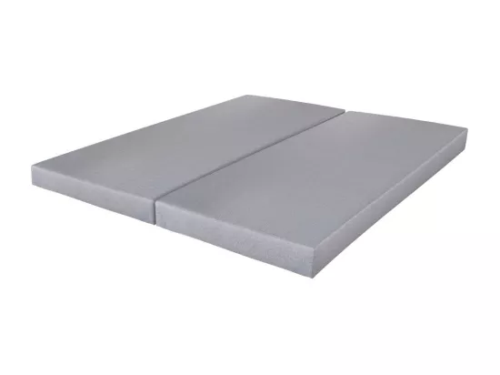 Sommier déco SR9 - Gris clair 2x80x200 - Lattes bois massif - H.13 cm