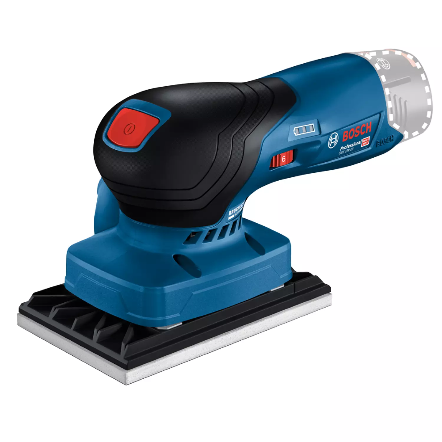 Bosch GSS 12V-13 12V Li-ion accu vlakschuurmachine body in L-Boxx - koolborstelloos