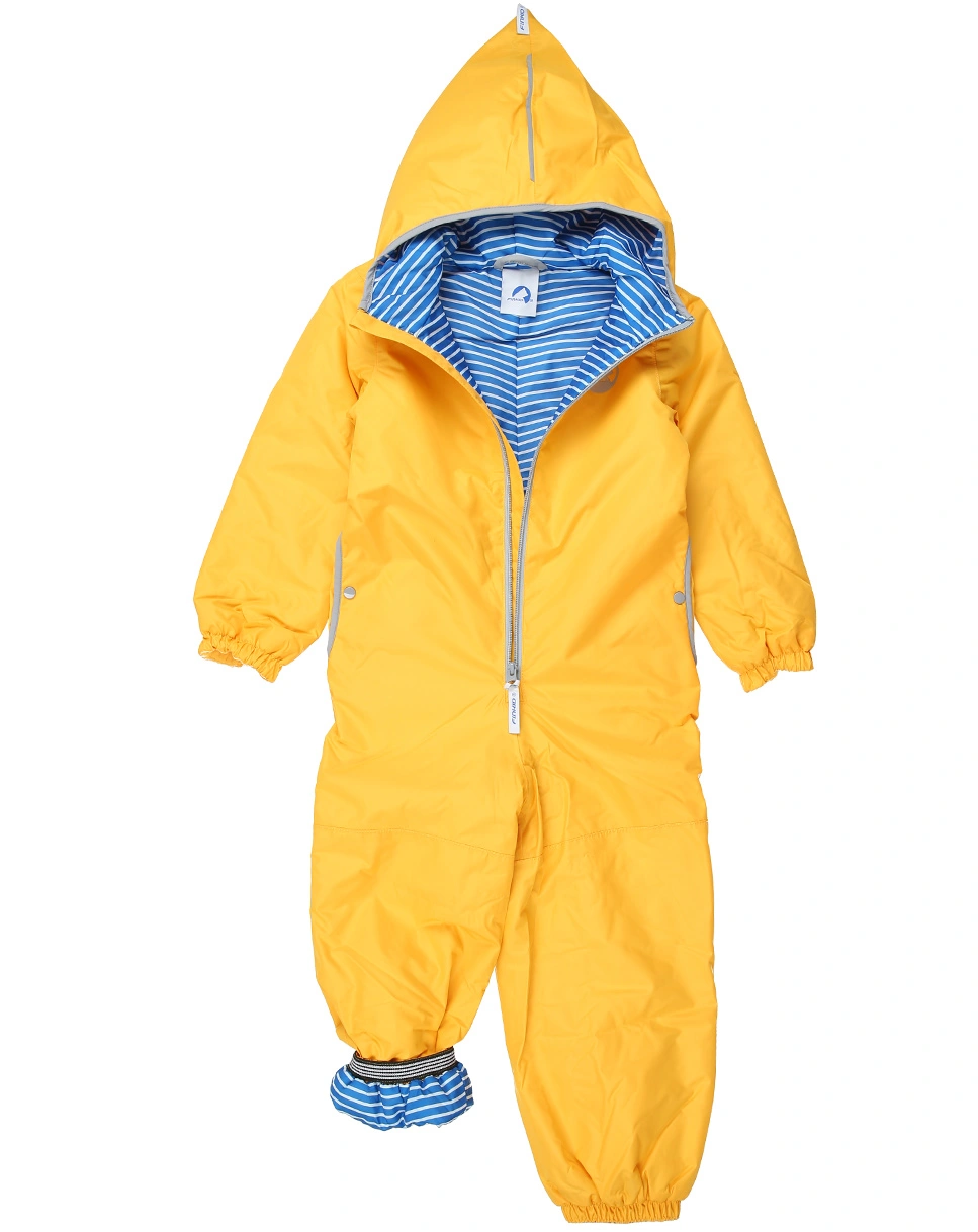 Regen-Overall PIKKUMINI mit Innenfleece in yellow