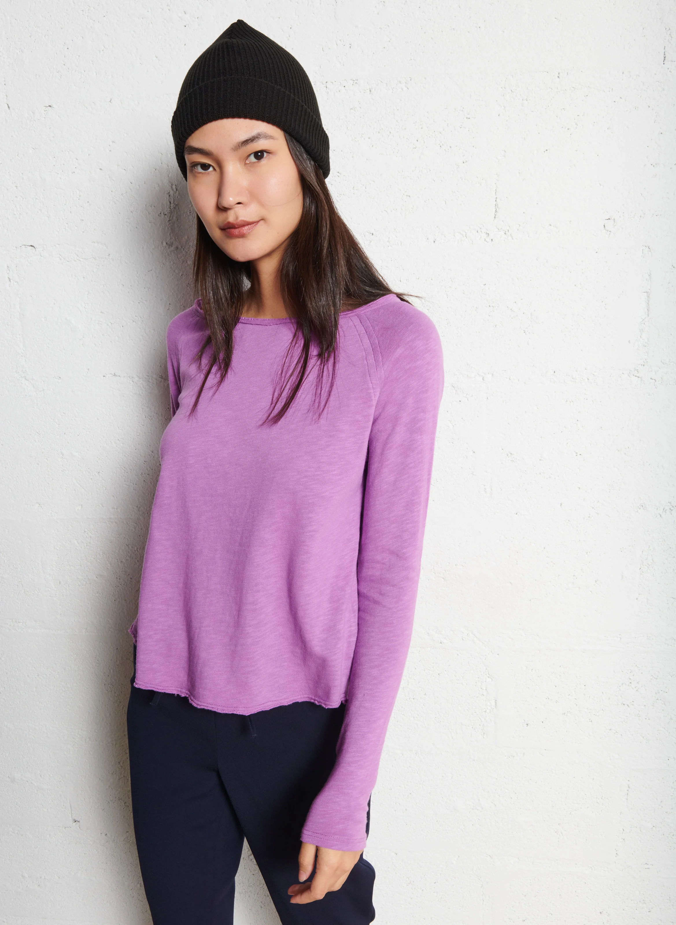 SONOMA - Tee-shirt à col bateau en coton | Violet