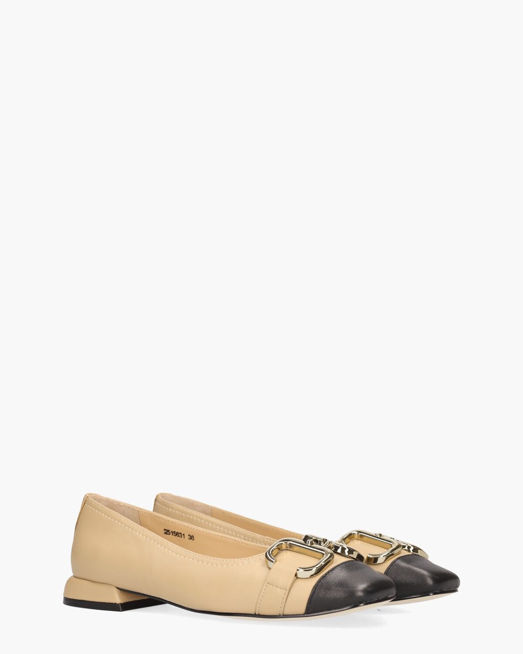 Di Lauro Winola Beige/Zwart Damesballerina's