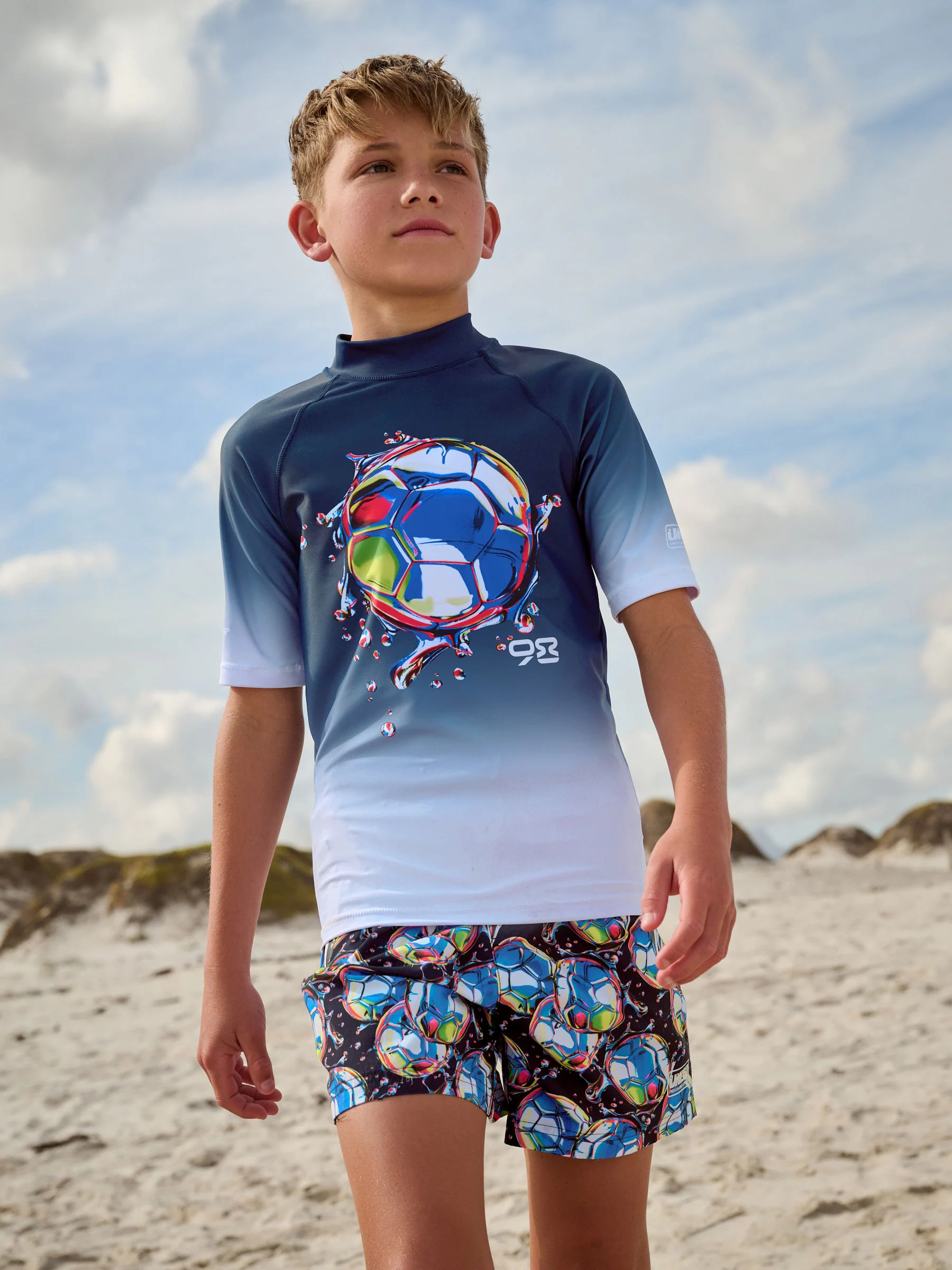 Zwart/marineblauw - Surfhemdje (1,5 - 16 jr)