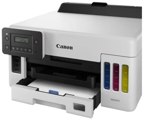 Canon MAXIFY GX5040 - Printer - farve - Duplex - blækprinter - kan genopfyldes - A4/Legal - 600 x 1200 dpi - op til 24 ipm (mono) / op til 15.5 ipm (farve) - kapacitet: 350 ark - Wi-Fi(n), LAN, USB 2.0