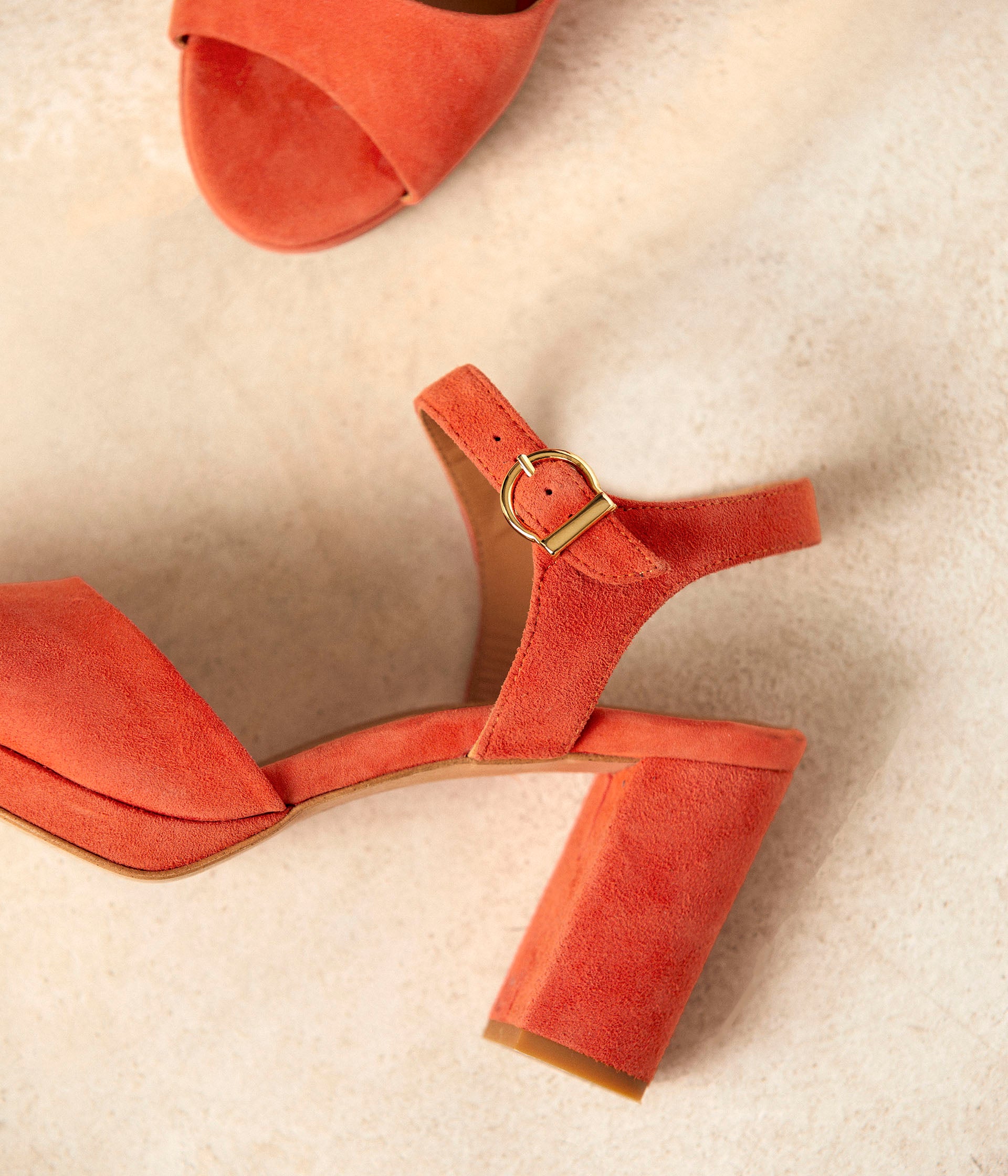 Sandales orange Sergia