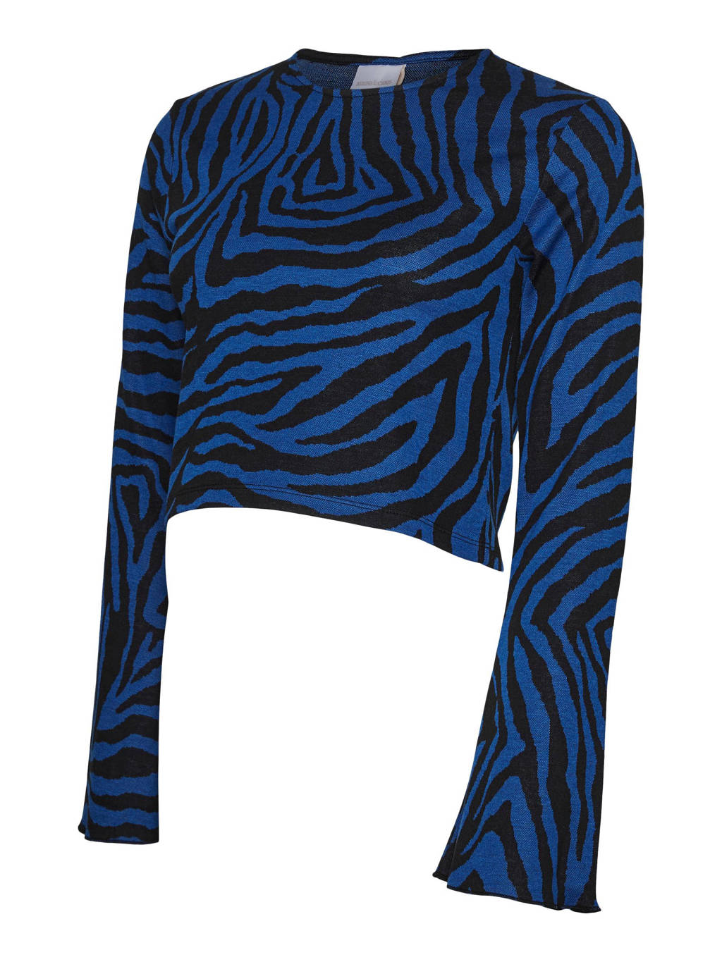 MAMALICIOUS zwangerschapstop MLZILLE met all over print blauw/zwart