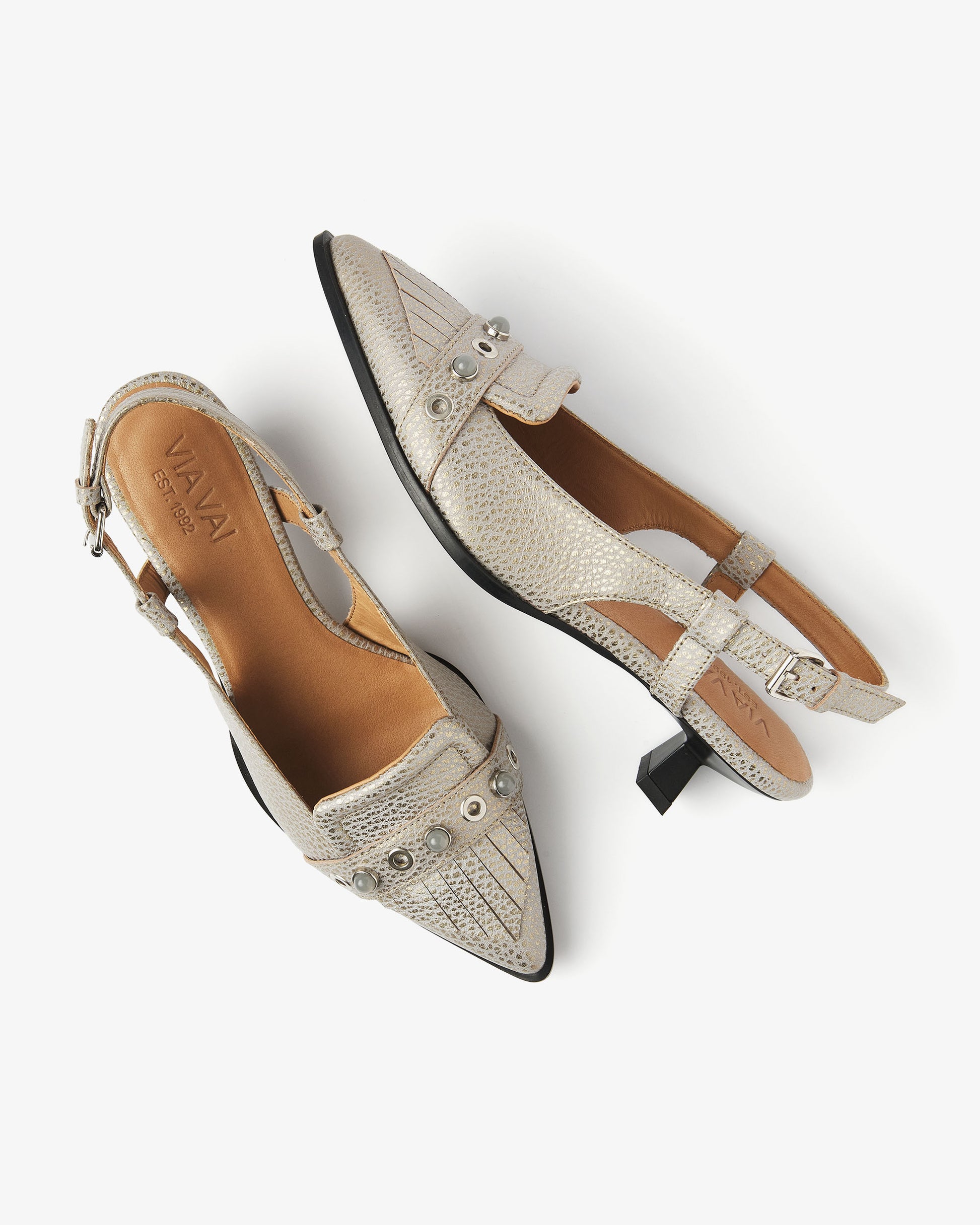 VIA VAI metallic slingbacks Lea Aileen