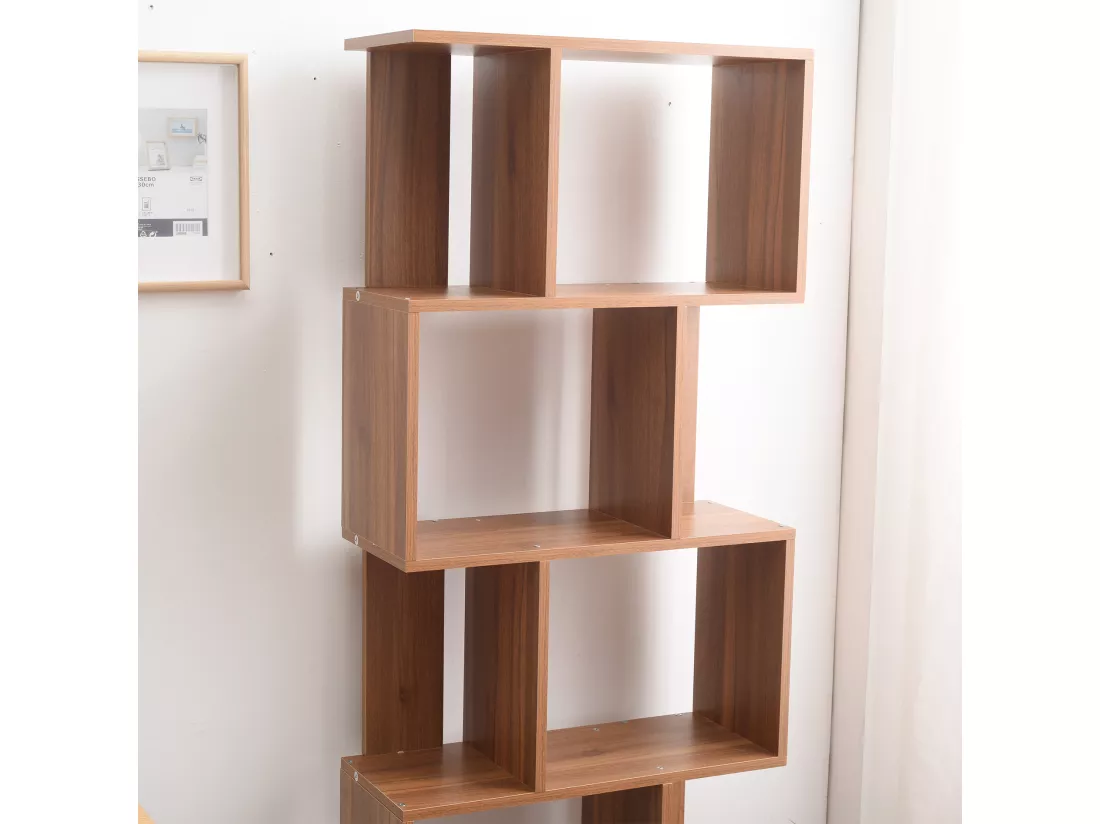 Bibliothèque Etagère 5 Etagères Marron Moderne Bois 172,5x60x24,5