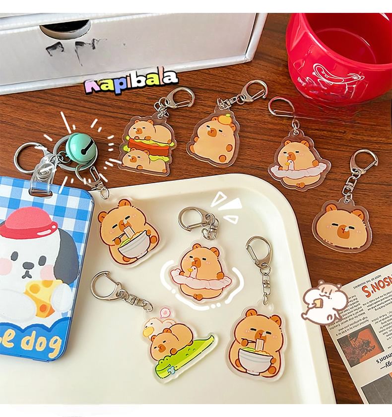 Worthbuy - Capybara acryl tasbedel (verschillende ontwerpen)
