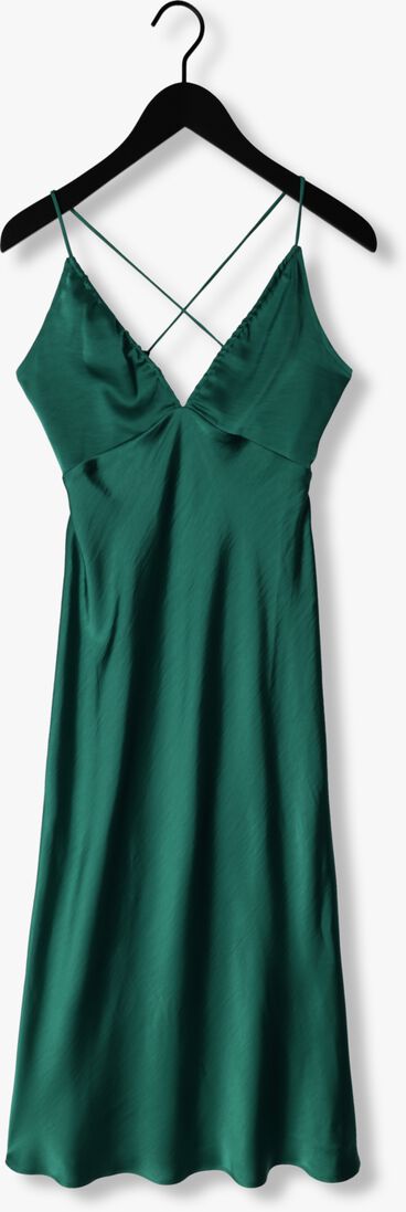 NEO NOIR groene neo noir midi jurk jolly heavy sateen dress