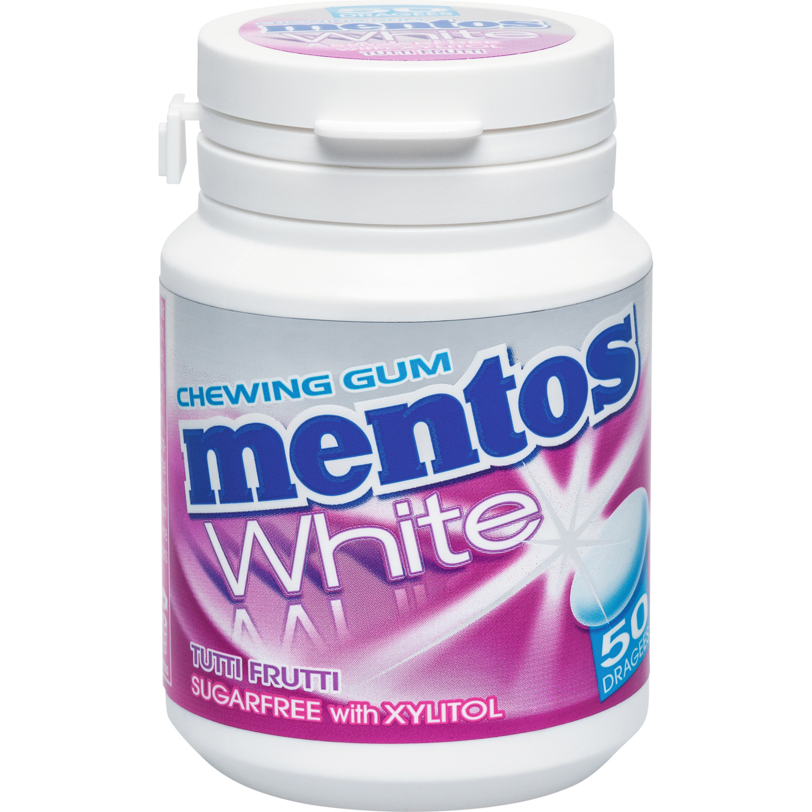 Mentos Gum Pure White Tutti Frutti 75g