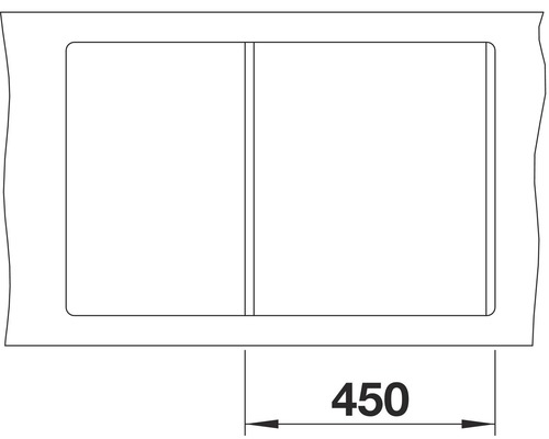 Blanco METRA 45 SF spoelbak, 770 x 490 mm, antraciet, 519081