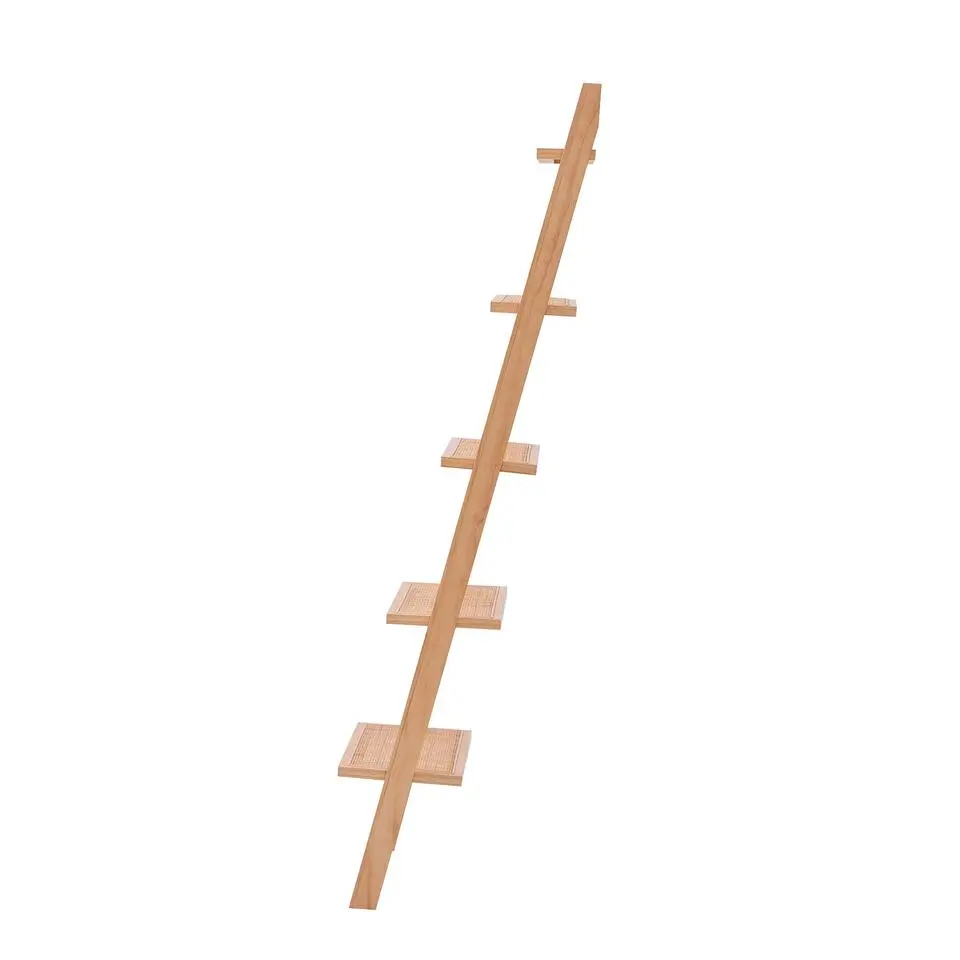 Wandplank Ladder van Massief Natuurlijk Hout