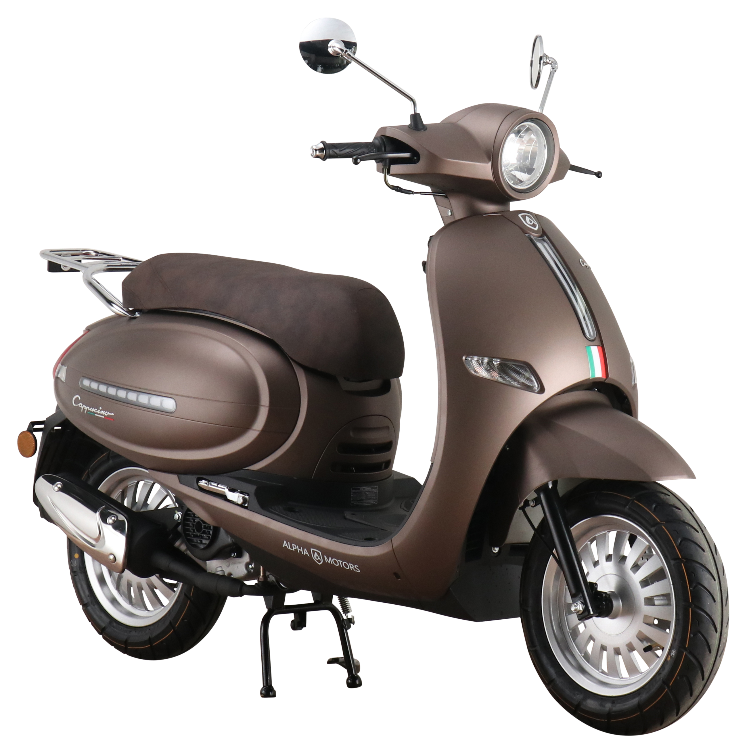 Alpha Motors Motorroller Cappucino 50 ccm 45 kmh EURO 5 mattbraun