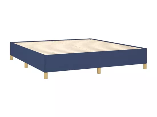 Sommier à lattes de lit Bleu 180x200 cm Tissu